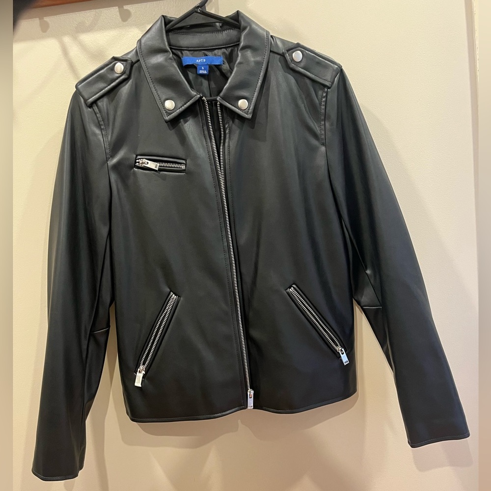 Small Pleather Apt. 9 Black Leather Jacket